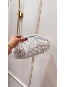 BOXWISH BY BHUMIKA - White Embellished Clutch