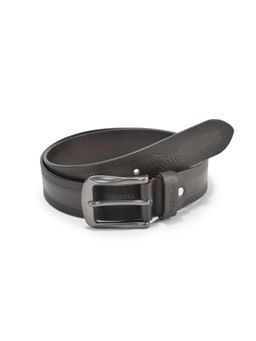 WOODLAND - Brown Leather Belt for Men