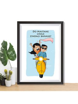 Happywagon - Do Mastane Wall Art A5 Framed