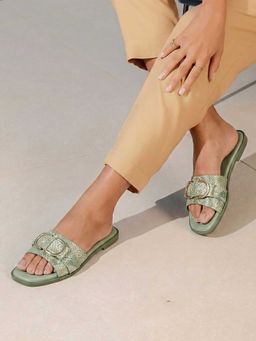 Lemon & Pepper - Green Casual Flats