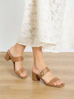 Lemon & Pepper - Brown Casual Block Heel Sandals