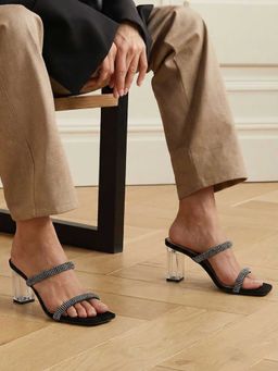 Lemon & Pepper - Black Block Sandal Heels