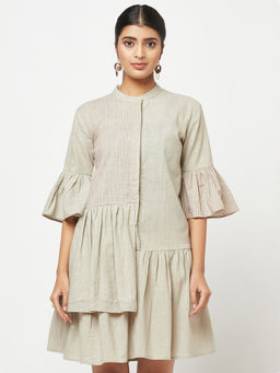 Fabindia - Cotton Slub Bell Sleeves Dress