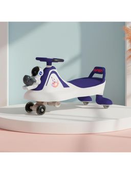 StarAndDaisy - White Plastic Ride On Swing Car