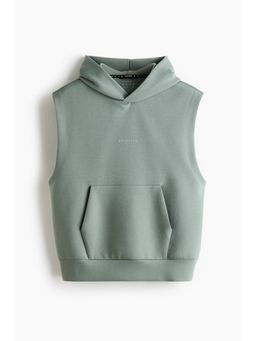 H&M - Men Green Sleeveless Sports Hoodie With Drymove