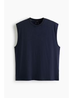 H&M - Men Blue Loose Fit Sports Vest Top With Drymove