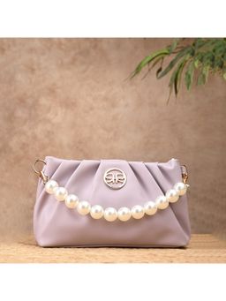 ROCIA - By Regal Lilac Women Pearl Handle Handbag