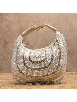 ROCIA - By Regal Cream Women Hand Embroidered Handbag
