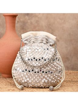 ROCIA - By Regal Nude Women Heavy Hand Embroidered Potli Bag