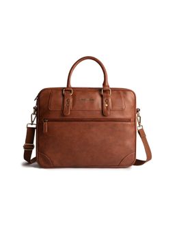 Gauge Machine - Unisex 16 Tan Messenger Laptop Bag