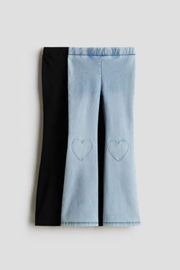 H&M - Girls 2-Pack Fla Jeggings