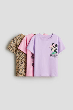 H&M - Girls 3-Pack Printed Jersey Tops