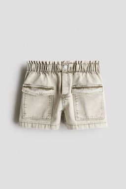 H&M - Girls Green Loose Fit Denim Shorts