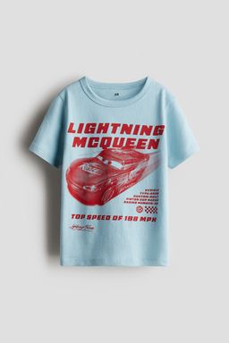 H&M - Boys Turquoise Printed Cotton T-Shirt