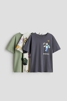 H&M - Boys 3-Pack Printed T-Shirts