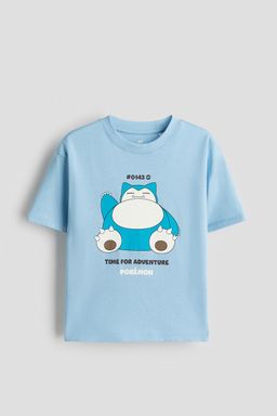 H&M - Boys Blue Oversized Printed T-Shirt