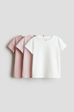 H&M - Girls 3-Pack Cotton Tops
