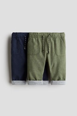 H&M - Boys 2-Pack Fully Lined Cotton Trousers