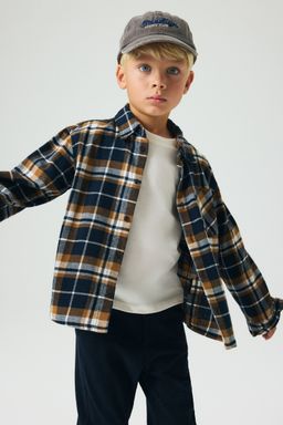 H&M - Boys Blue Cotton Flannel Shirt