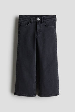 H&M - Girls Black Superstretch Wide Leg Jeans