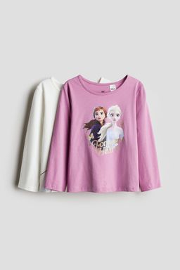 H&M - Girls 2-Pack Long-Sleeved Jersey Tops