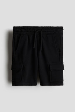 H&M - Boys Black Cargo Sweatshirt Shorts