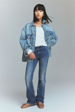 H&M - Girls Blue Bootcut Low Jeans