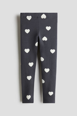 H&M - Girls Grey Brushed-Inside Leggings
