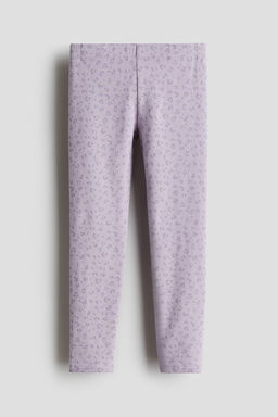 H&M - Girls Purple Brushed-Inside Leggings