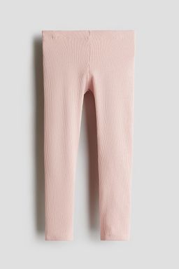 H&M - Girls Pink Ribbed Jersey Leggings