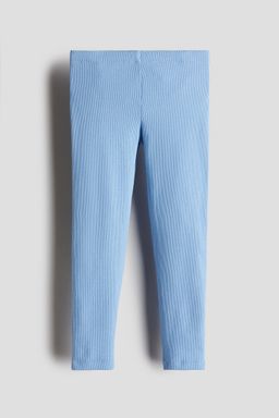 H&M - Girls Blue Ribbed Jersey Leggings