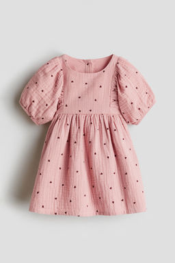 H&M - Girls Pink Seersucker Cotton Dress
