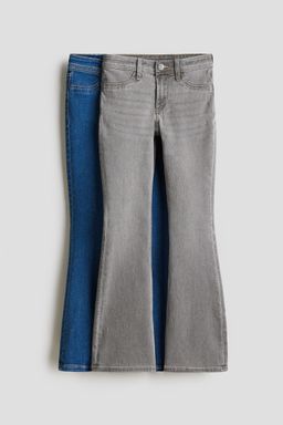 H&M - Girls 2-Pack Fla Leg Low Jeans