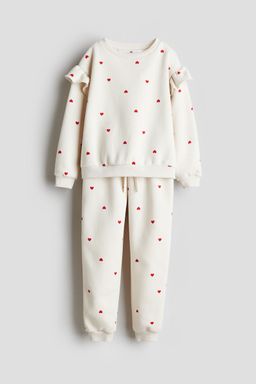 H&M - Girls White 2-Piece Sweatshirt Set