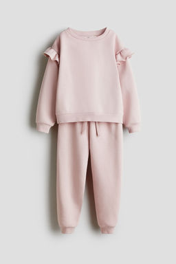 H&M - Girls Pink 2-Piece Sweatshirt Set
