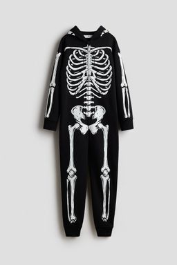 H&M - Boys Black Hooded Sweatshirt All-In-One Suit