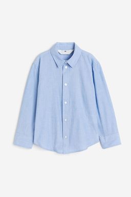 H&M - Boys Blue Long-Sleeved Cotton Shirt