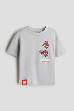 H&M - Boys Grey Printed T-Shirt