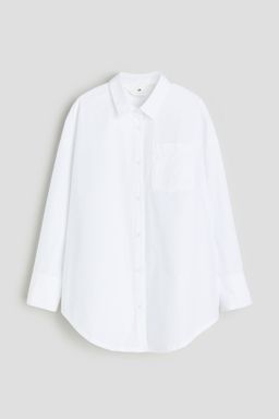 H&M - Girls White Cotton Poplin Shirt