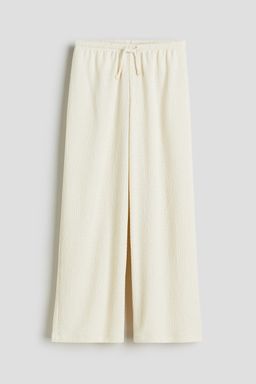 H&M - Girls White Crinkled Jersey Trousers