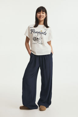 H&M - Girls Blue Pull-On Trousers