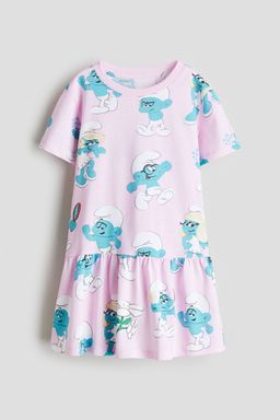 H&M - Girls Pink Printed Jersey Dress