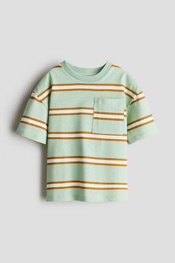 H&M - Boys Green Motif-Detail Cotton T-Shirt