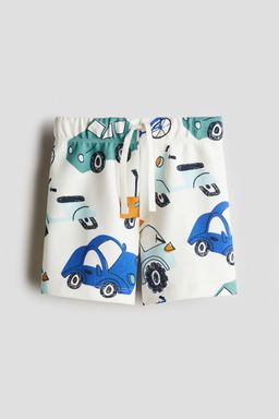 H&M - Boys White Printed Sweatshorts