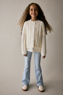 H&M - Girls Blue Superstretch Fla Leg Jeans