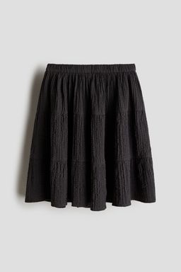 H&M - Girls Grey Tie Seersucker Skirt