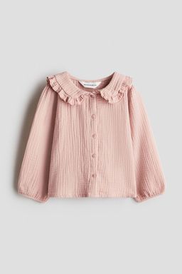 H&M - Girls Pink Cotton Muslin Blouse