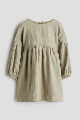 H&M - Girls Green Cotton Muslin Dress