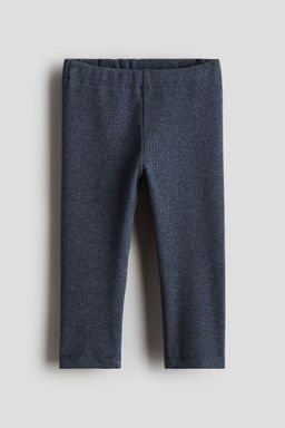 H&M - Boys Blue Ribbed Cotton Leggings