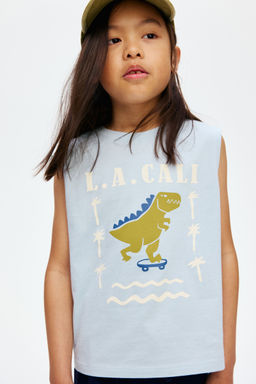 H&M - Boys Blue Printed Vest Top